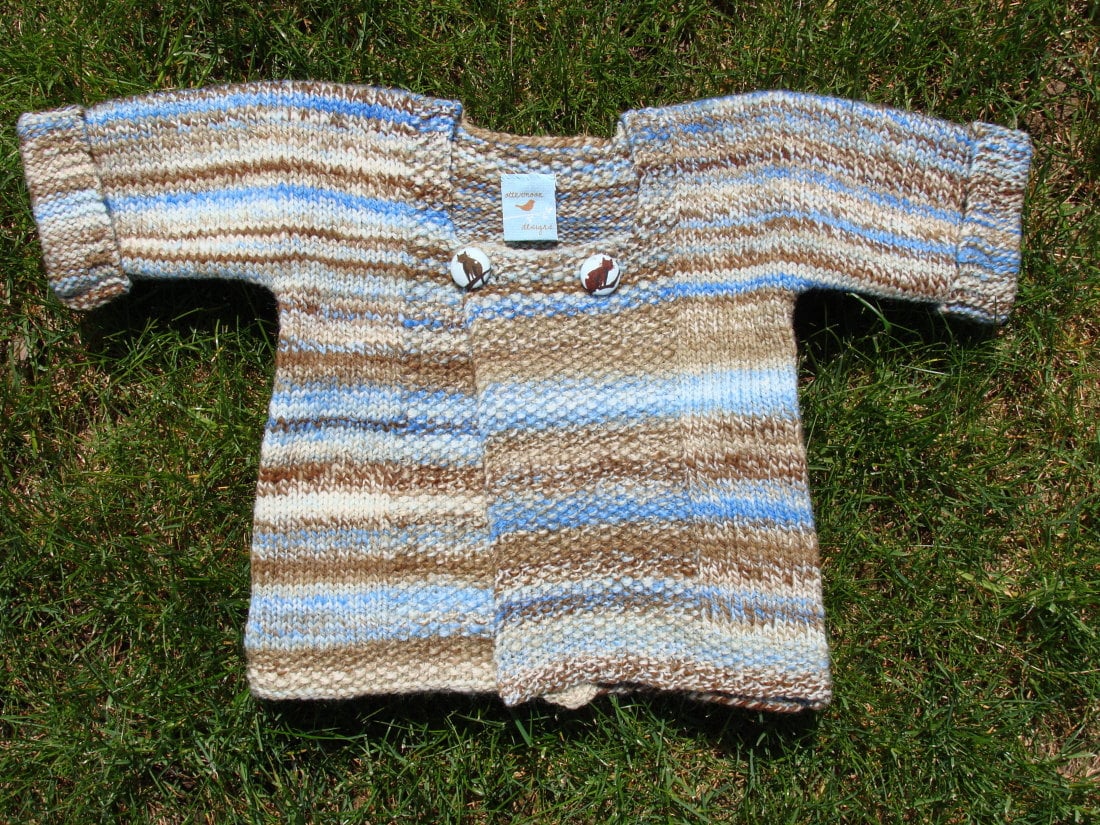Handgesponnener Strandpullover von ottermoondesigns