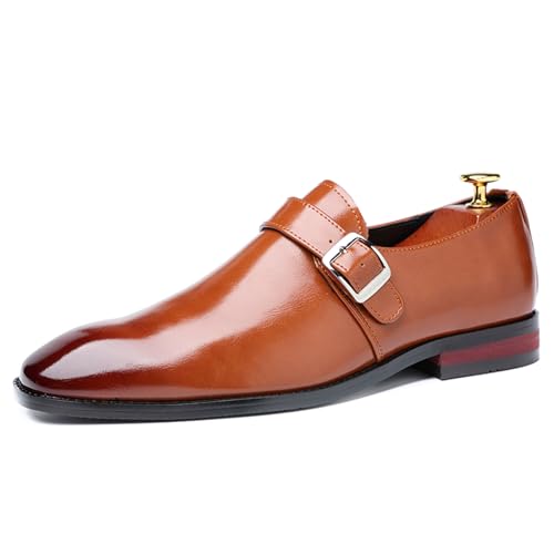 ottspu Herren Anzug Schuhe Oxford Schuhe Formelle Anzug Schuhe Für Männer Business Derby Schuhe,Braun,37 EU von ottspu