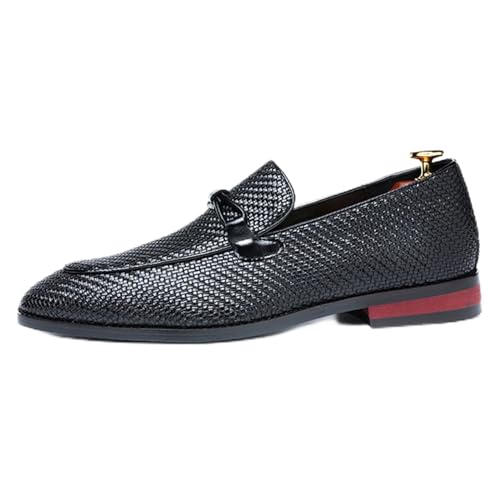ottspu Herren Loafers Kleid Schuhe Slip on Formal Tuxedo Anzug Schuhe Moderne Formale Business Derby Schuhe,Schwarz,38 EU von ottspu