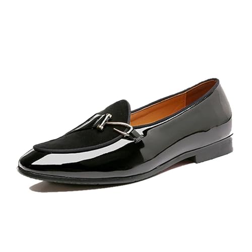 ottspu Herren Loafers Slip on Schuhe Loafers Kleid Loafers Casual Mokassins Casual Loafers Für Männer,Schwarz,43 EU von ottspu