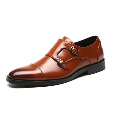 ottspu Kleid Schuhe Für Männer Komfort Walking Schuhe Für Männliche Business Arbeit Büro Kleid Derby Schuhe,Light Brown,41 EU von ottspu