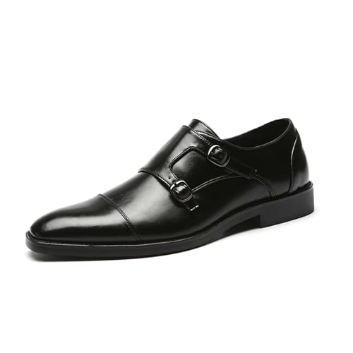 ottspu Kleid Schuhe Für Männer Komfort Walking Schuhe Für Männliche Business Arbeit Büro Kleid Derby Schuhe,Schwarz,41 EU von ottspu