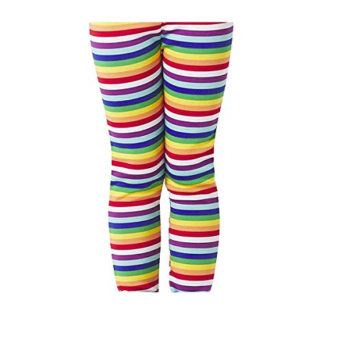 our fantasy time 1 x Verdickte Mädchen Thermoleggings, Fleece Gefütterte Hose, Herbst Winter Thermohose in Regenbogen (110) von our fantasy time