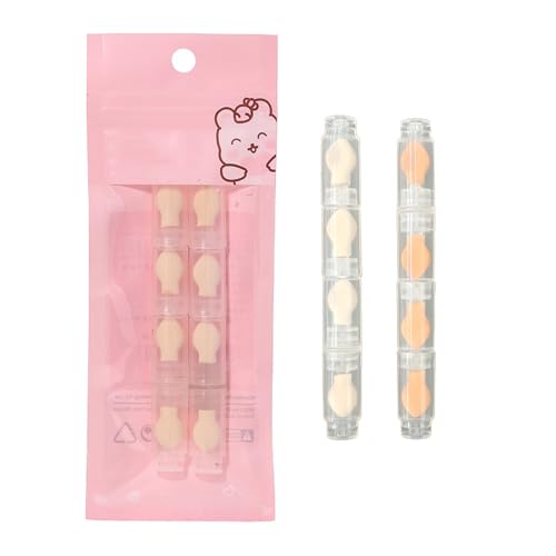 our fave 8 kompakte, abnehmbare Lidschatten-Schwamm-Applikatoren, natürliche Einweg-Make-up-Pinsel für Reisen oder Zuhause von our fave