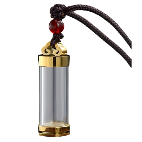 our fave Memorial Jewelry Halskette mit Urnen-Anhänger für Asche, Haar-Symbol für Männer und Frauen, 3.9x1.3cm, Titanstahl + K9-Kristall von our fave