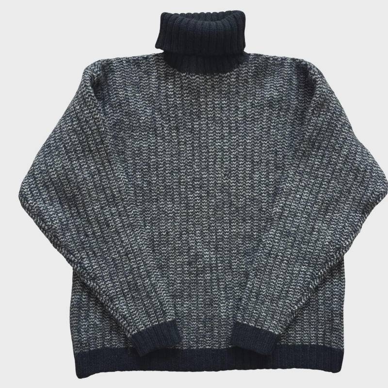 Vtg Rrl Ralph Lauren Wolle Rollkragenpullover Gestrickt 3 Sterne Unisex S von ourostore