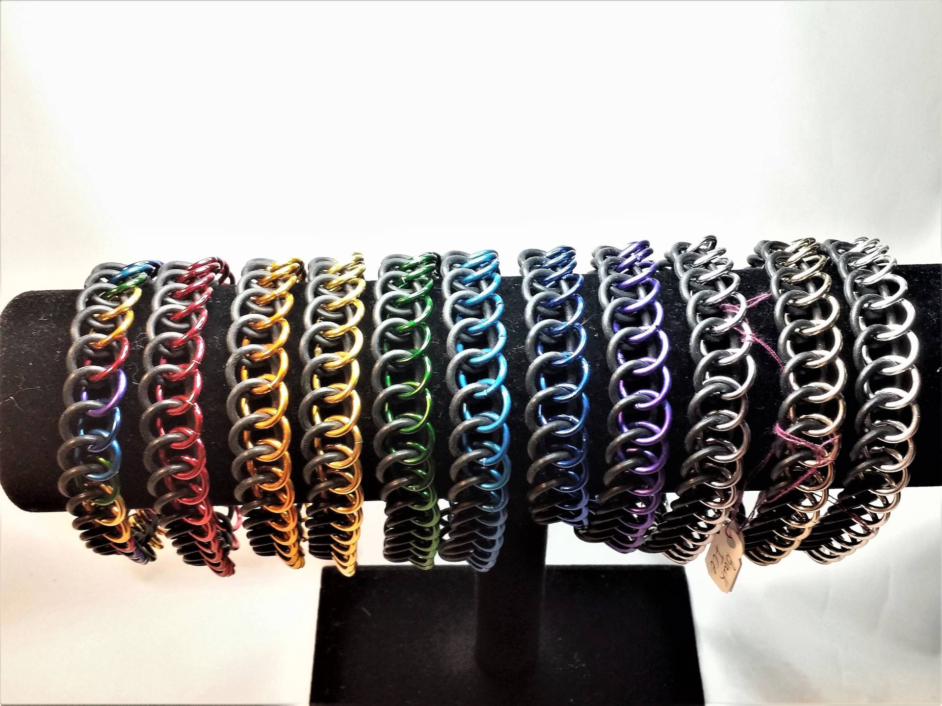 Chainmaille Dehnbare Armbänder, Halb Persisch 3 in 1 Weave von ours2urs