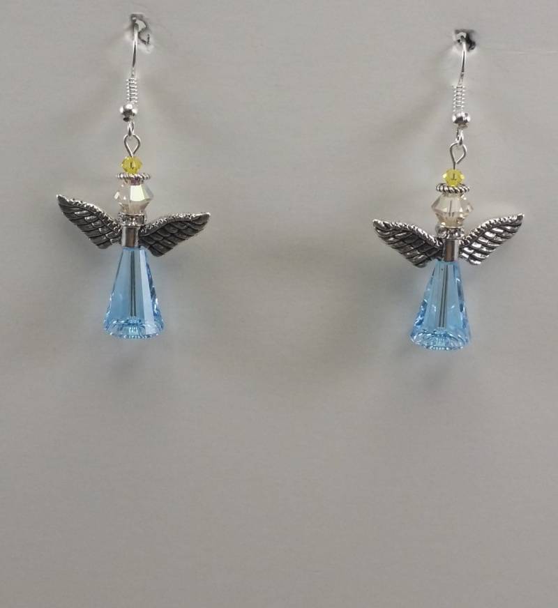 Engel Ohrringe, Swarovski Kristalle, Weihnachts Angles, Schutzengel von ours2urs