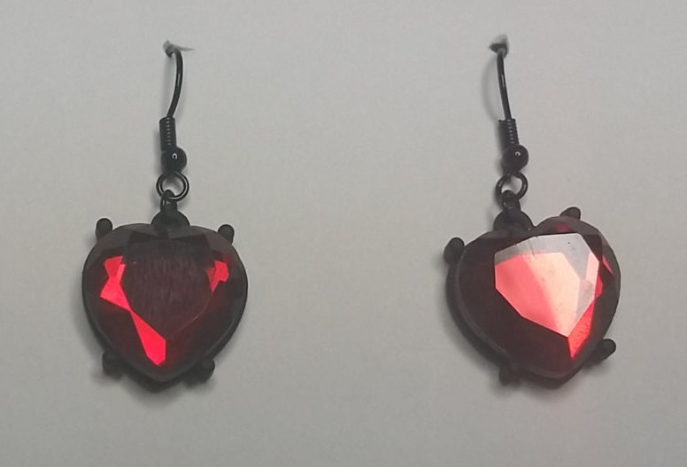 Halloween Herzen in Rot Und Schwarz, Rote 19x18mm von ours2urs