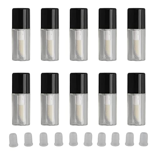 10pcs 1,5 ml Clear Lip Gloss Rohr Mini Wiederverwendbare Leere Behälter Lippenstift Probe Lippenbalsam Leckdopfer Tragbarer transparenter Kunststoff für Anfänger Übung Make -up von outdoorm