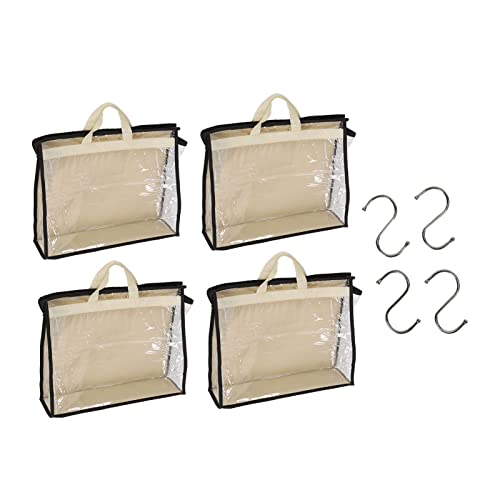 4pcs wasserdichte Geldbeutel Staubbeutel Nicht gewohnt transparent PVC 4 Größen Handtasche Aufbewahrungsorganisator S Haken von outdoorm