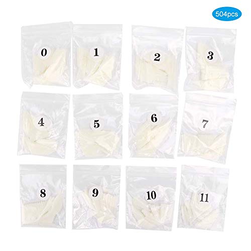 504pcs professionelle Nagelkunst Tipp Falsch gefälschter Patch DIY Manicure Tool für Haushalt Schönheitsliebhaber transparent (Selbstfarbe) von outdoorm