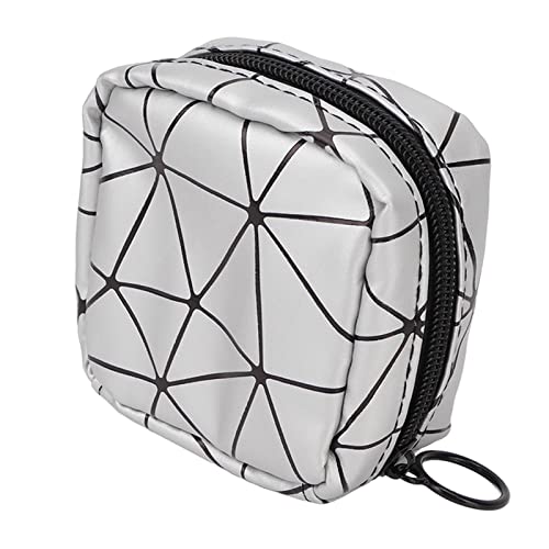 Kleiner Lippenstiftbeutel tragbare wasserdichte PU -Leder -Mini -Kosmetikbeutel für Reisebühne Frauen (Silber) von outdoorm