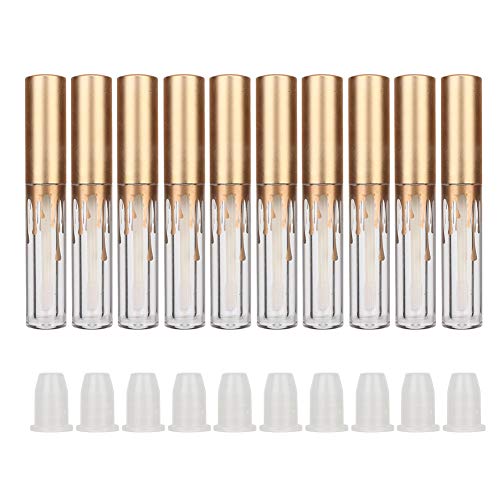 Lip Gloss Rohr DIY Lippenstiftflaschen -Container -Make -up -Werkzeug 10pcs 2,5 ml Mattes Goldkappe von outdoorm