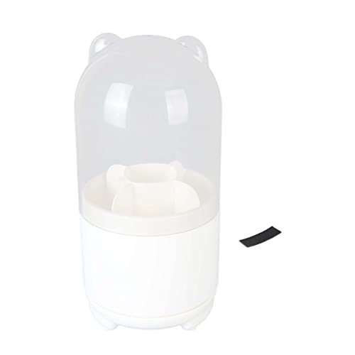 Make -up -Bürstenhalter Organizer Desktop rotierende staubfeste Kosmetiklagerbehälter Weiß für Heimschlafzimmer von outdoorm