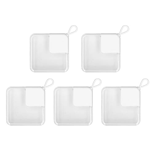 Powder Puff Storage Box Halter Set tragbarer weißer Nagelspitzenbehälter Hülle für Perlenstudelohrohrringe Make -up Storage Organizer von outdoorm