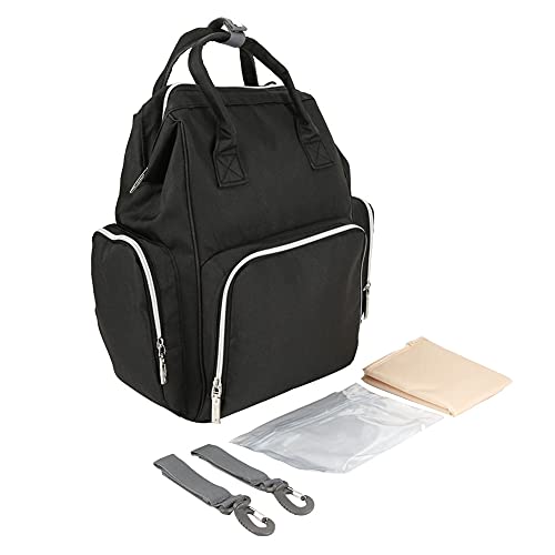 outdoorm Mama Windelbeutel große Kapazität Multi funktionaler Mode -Rucksack für Reisende mit Isolierflasche und nasse Gewebebox (Glimmer schwarz) von outdoorm