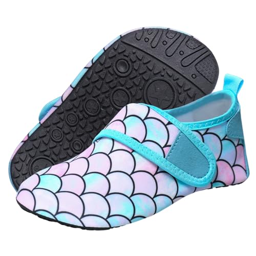 Badeschuhe Kinder Wasserschuhe Mädchen Jungen Schwimmschuhe rutschfest Schnell Trocknend Strandschuhe Sommer Aquaschuhe Barfußschuhe Kleinkind für Pool Beach Barfuss Surfen Yoga 26/27 EU Skala Blau von outfit spring