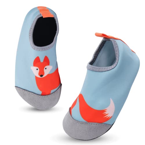 Kinder Badeschuhe Schwimmschuhe Jungen Mädchen Wasserschuhe rutschfest Schnell Trocknend Strandschuhe Leicht Sommer Aquaschuhe Barfußschuhe Kleinkind Baby Pool Beach Barfuss Surfen Yoga 22/23EU Fuchs von outfit spring