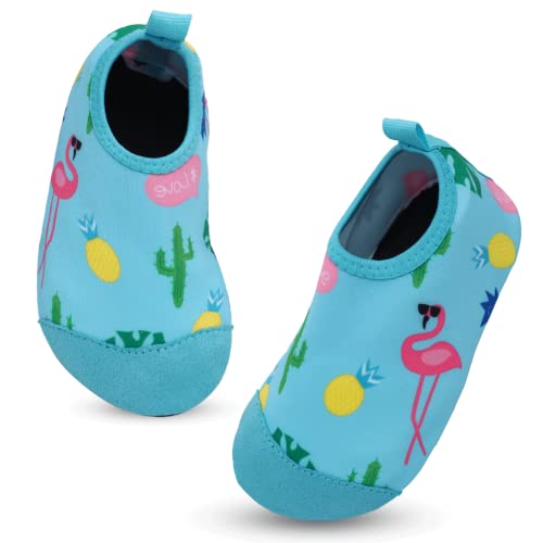 Kinder Badeschuhe Schwimmschuhe Jungen Mädchen Wasserschuhe rutschfest Schnell Trocknend Strandschuhe Leicht Sommer Aquaschuhe Barfußschuhe Kleinkind Pool Beach Barfuss Surfen Yoga 22/23EU Flamingo von outfit spring