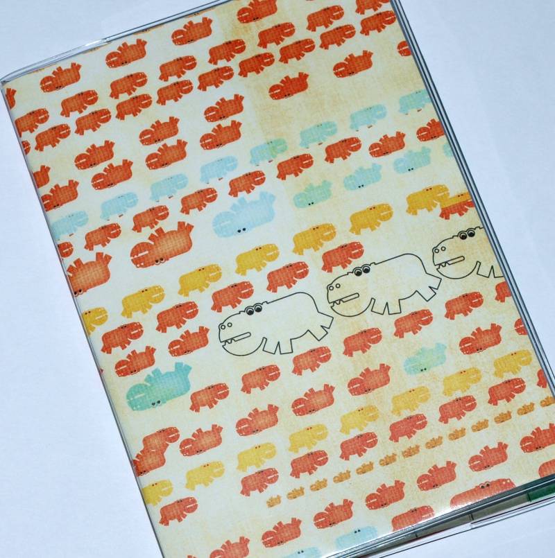 Neue Passhülle Brieftasche Reiseetui Vinyl Schutz - Hippo Parade von owlsay