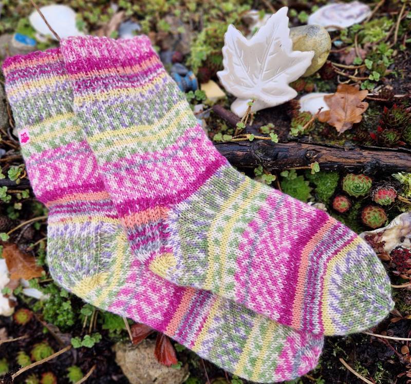 Handgestrickte Socken 42/43 Rellana Flotte Socke von owlsocksandmore