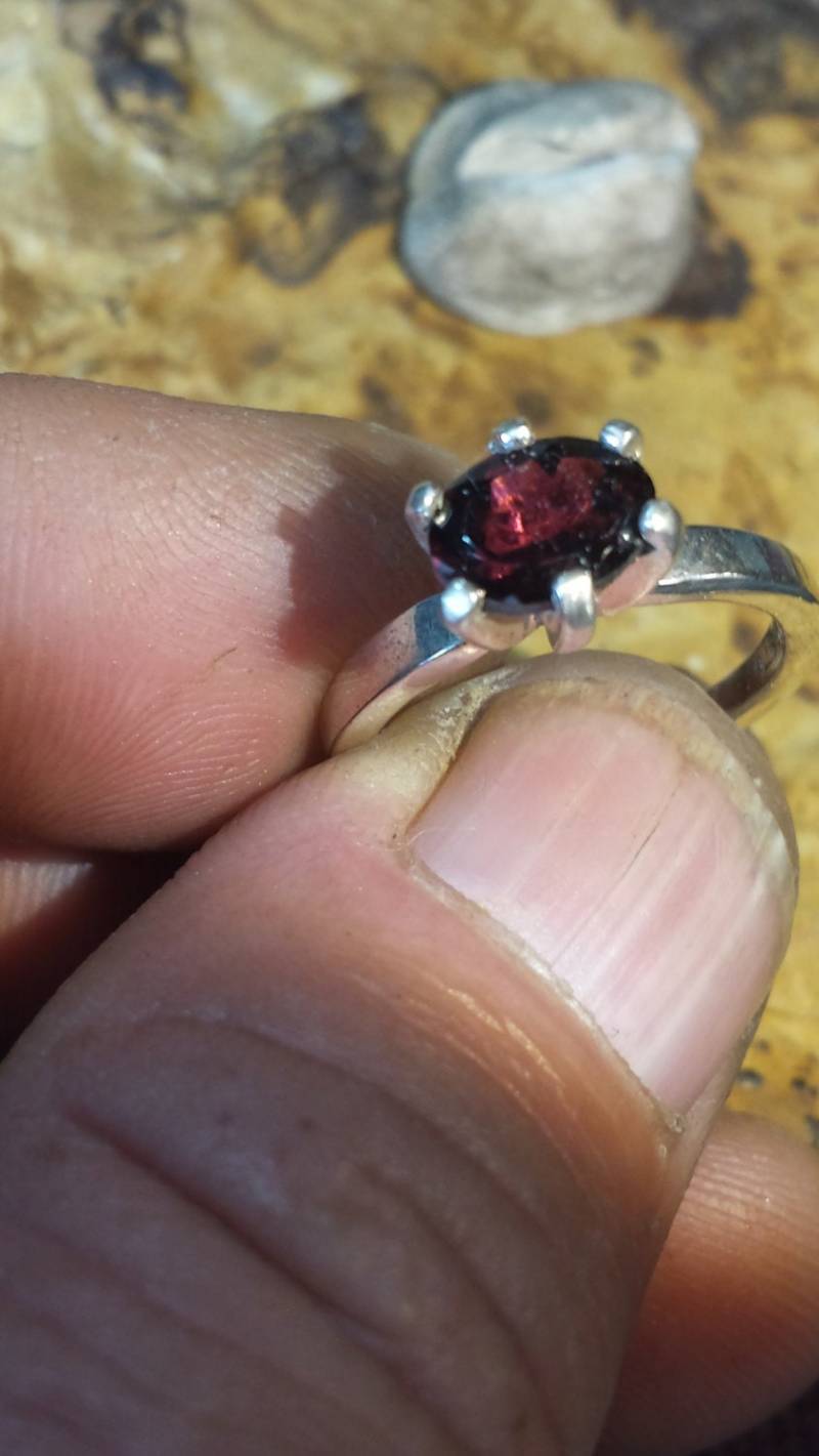 Granat.925 Sterling Silber Ring Size Uns 6. Oval Brilliant Granat.925 Sterling Silber Ring Size Uns 6. Oval Brilliant von ownanopal