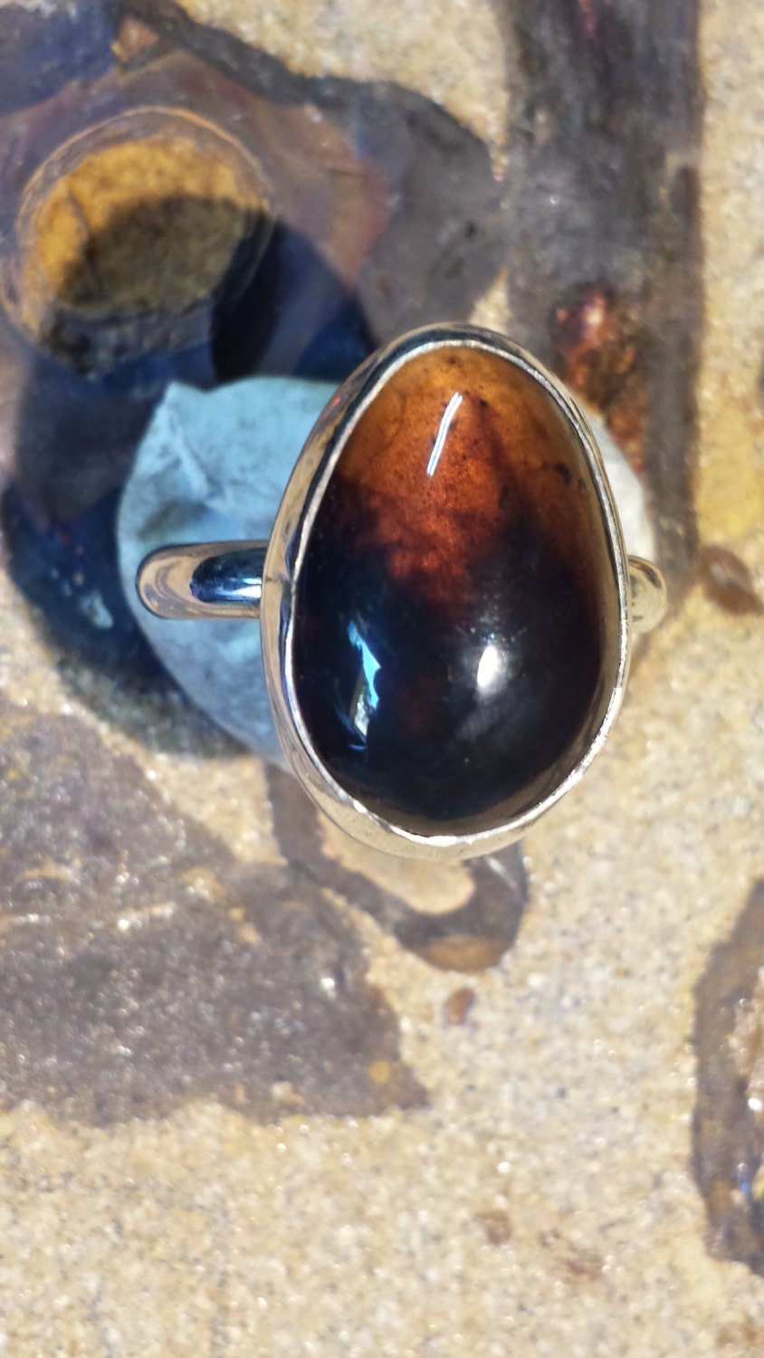 Lightning Ridge Honig Opal Sterling Silber Ringgröße 7.5 Lightning Ridge Honig Opal Sterling Silber Ringgröße 7.5 von ownanopal