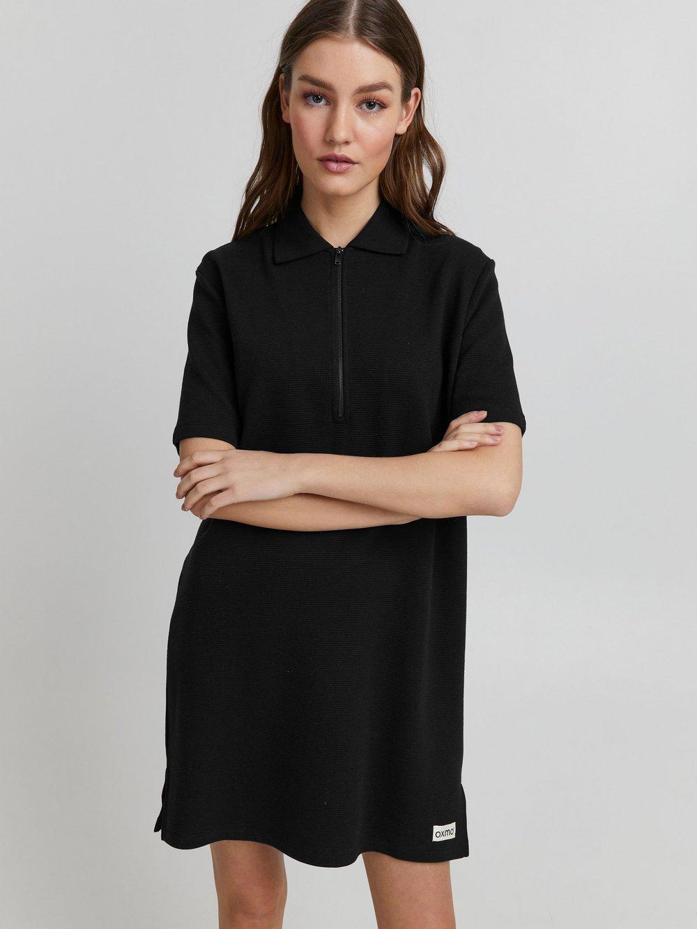 OXMO Blusenkleid Damen Baumwolle, schwarz von oxmo