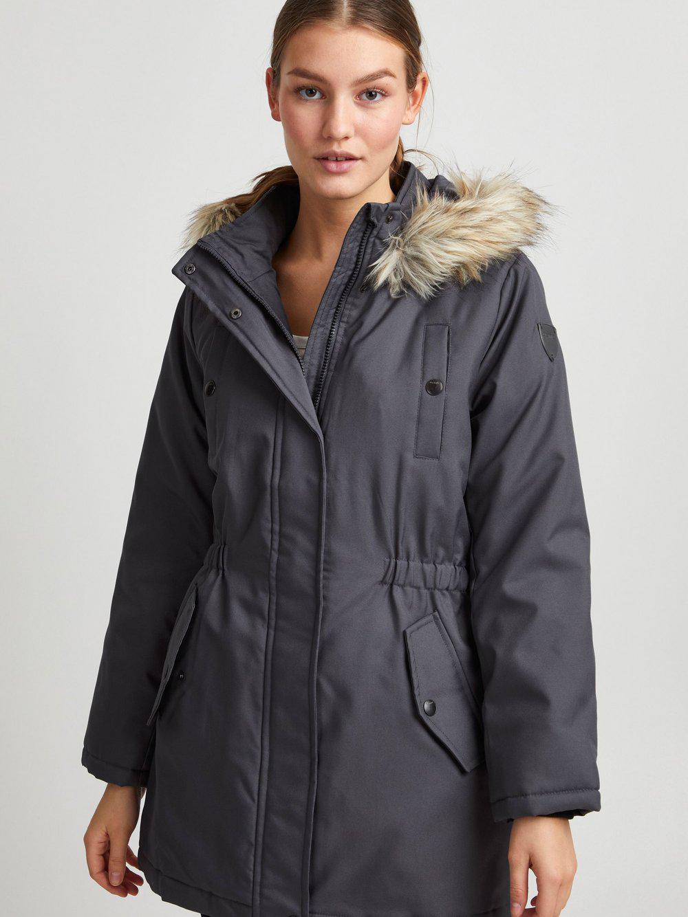 OXMO Winterjacke Damen, grau von oxmo