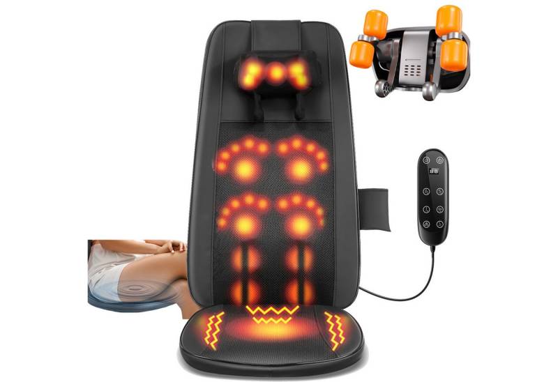 oyajia Massagegerät Massagesitzauflage mit Wärme mit 5 Modi&3 variable Massageintensitäten, Wärmefunktion und Vibration inkl. Fernbedienung - Ideal als Geschenk von oyajia