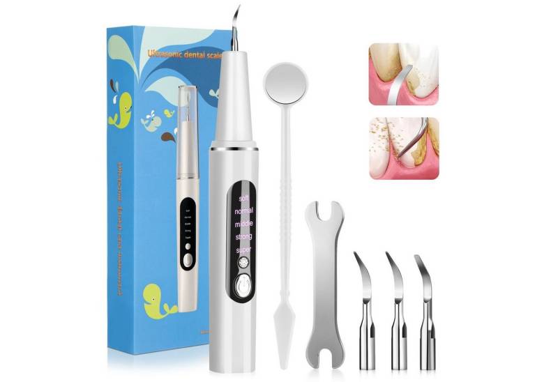 oyajia Zwischenraumreiniger Zahnpflege-Set Zahnsteinentferner, Ultraschall Zahnreinigung Set, Aufsteckbürsten: 3 St., Zahnreinigung, Zähne gesund, 5 Renigungsmodi, mit 3 zusätzlichen Aufsätzen für Menschen und Hunde oyajia Zwischenraumreiniger Zahnpflege-Set Zahnsteinentferner, Ultraschall Zahnreinigung Set, Aufsteckbürsten: 3 St., Zahnreinigung, Zähne gesund, 5 Renigungsmodi, mit 3 zusätzlichen Aufsätzen für Menschen und Hunde von oyajia