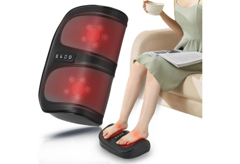 oyajia Shiatsu-Fußmassagegerät Elektrisches Fußmassagegerät, Wärmefunktion, Akupressur und Kneten, Zuschaltbare Heizfunktion, Die Fußreflexzonenmassage fördert die Durchblutung von oyajia