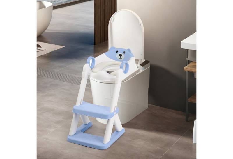 oyajia Toilettentrainer Höhenverstellbarer, WC Sitz Baby Treppe Töpfchen Toilettensitz Kinder, Kleinkinder,rutschfeste,sichere Polster,höhenverstellbare Beine von oyajia