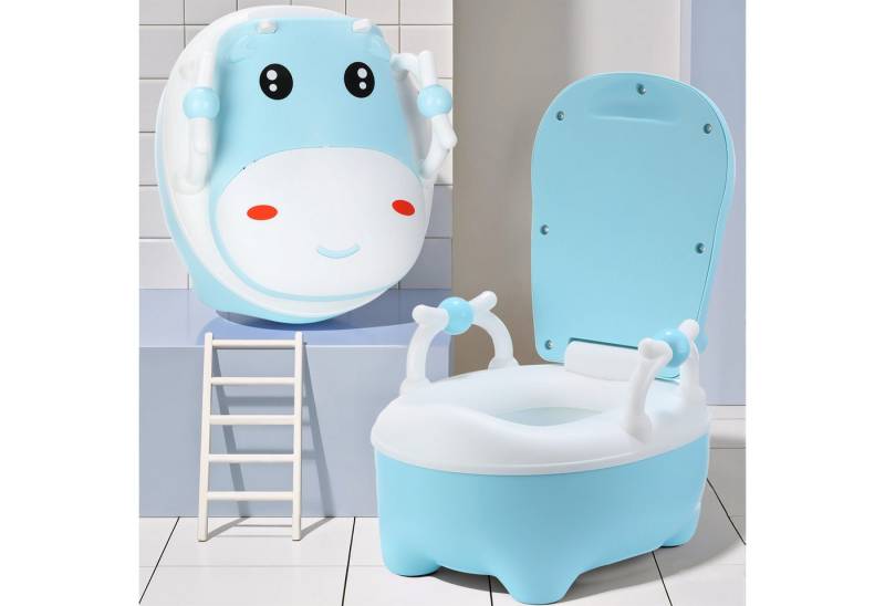 oyajia Toilettentrainer Niedlich Nilpferd Kindertoilette, Tragbare Baby Toilette, Lerntoilette, (Töpfchentraining für Babys – mit abnehmbarem Topf), abnehmbarer Toilettensitz, Meine kleine Toilette, ab 1 Jahr von oyajia