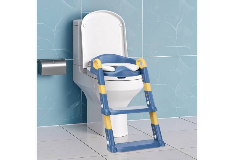 oyajia Toilettentrainer Töpfchentraining Kleinkind Baby Sicherheit Trittleiter Toilette lernen, Toilettensitz Baby Wc-Sitz Kindertoilette Sicherheitssitz mit Treppe von oyajia