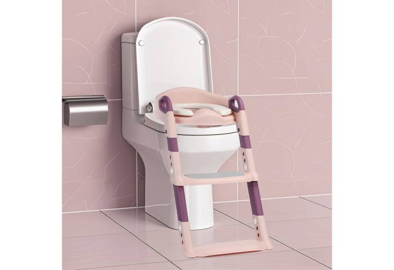oyajia Toilettentrainer Töpfchentraining Kleinkind Baby Sicherheit Trittleiter Toilette lernen, Toilettensitz Baby Wc-Sitz Kindertoilette Sicherheitssitz mit Treppe von oyajia