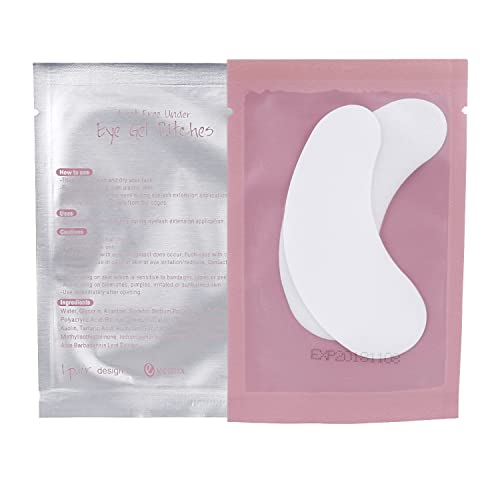 Augenpads für die professionelle Wimpernverlängerung | Eye Gel Patch | Lint Free Eyepads | Fusselfreie Augenpads ideal zur Wimpernverlängerung | glatte Oberfläche | Dünn Rosa, Paar:25 von p-beauty