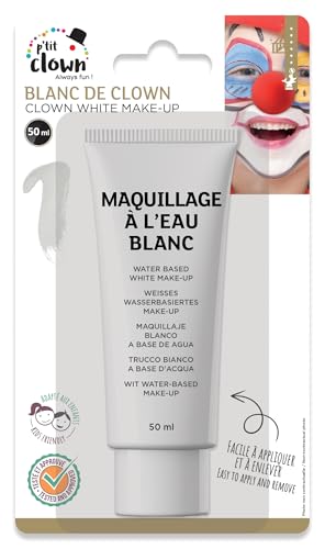 P' CLOWN - 24116 – Blanc de Clown – Wasserfarbe in Tube – 50 ml von p'tit clown