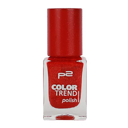 3x P2 Color Trend Nail Polish Nr. 020 red sand Inhalt: 10ml - Nagellack für tollen Sand-Effekt auf dem Nagel. von p2 cosmetics