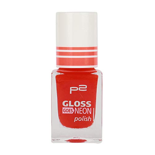 3x P2 Gloss goes NEON polish Nr. 030 merry-go-round Inhalt: 10ml Nail Polish Top Coat Effekt Lack für trendy Nails von p2 cosmetics