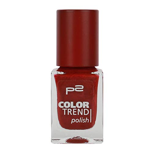 P2 Color Trend Nail Polish Nr. 060 marsala satin Inhalt: 10ml - Nagellack für luxuriösen Satin-Effekt auf dem Nagel. von p2 cosmetics