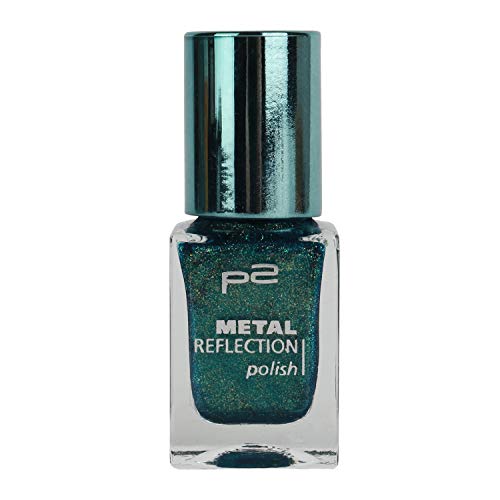 P2 Metal Reflection Nail Polish Nr. 120 petrol boat Inhalt: 10ml - Nagellack für tollen Glanz auf dem Nagel. von p2 cosmetics