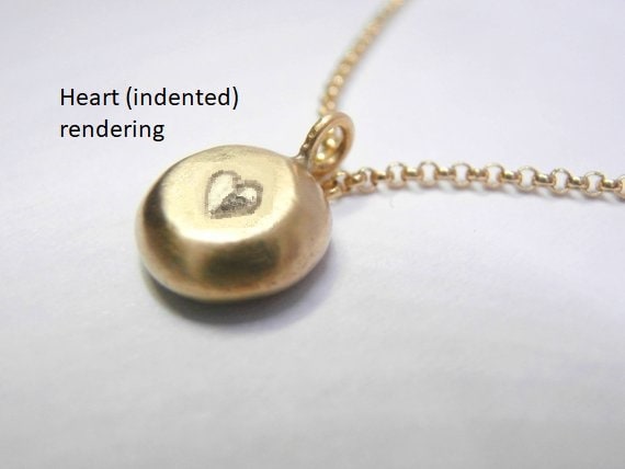 Besondere Tiny Wishes Id Mit Herz Halskette 14K Solid Gold 16 " von pablovalencia