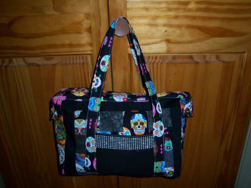 Handgemachte Handtasche Sugar Skulls Mit Bling von pac44