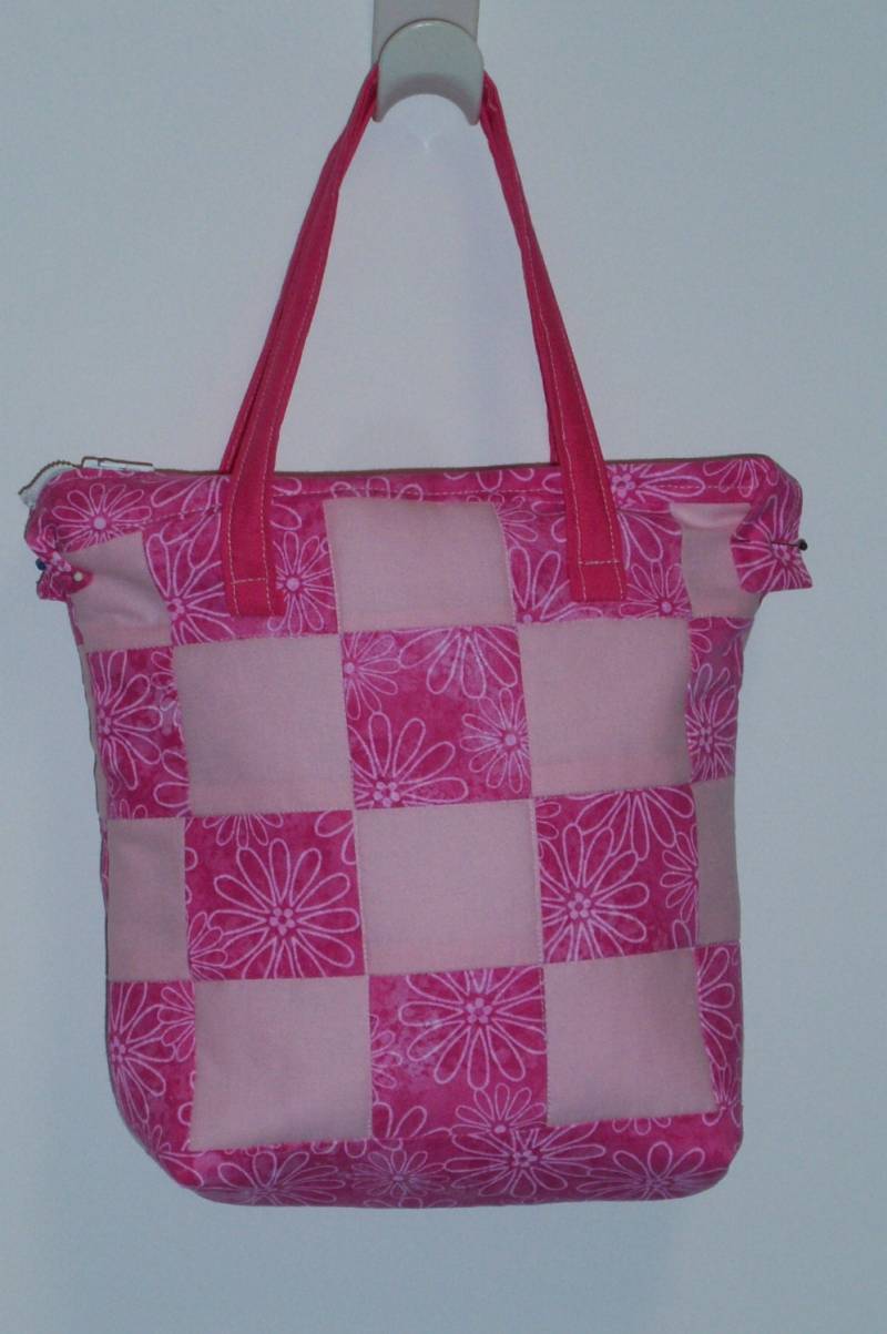 Rosa Block Gesteppte Handtasche Mit Reißverschluss Rosa Block Gesteppte Handtasche Mit Reißverschluss von pac44