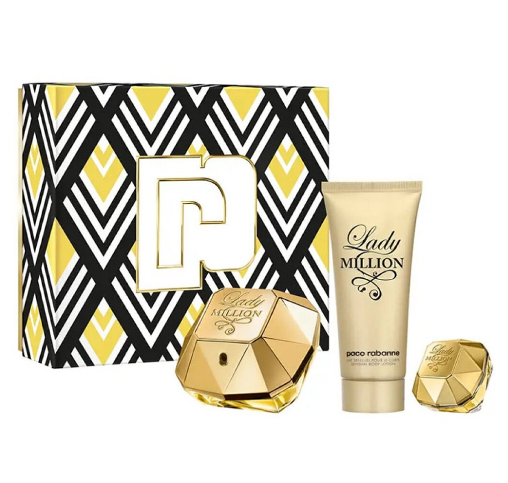 rabanne Duft-Set Paco Lady Million Eau De Parfum Spray 80ml Set 3 Artikel von rabanne