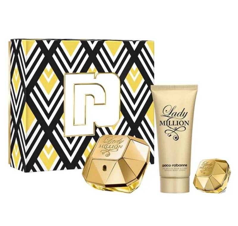 rabanne Duft-Set Paco Lady Million Eau De Parfum Spray 80ml Set 3 Artikel von rabanne
