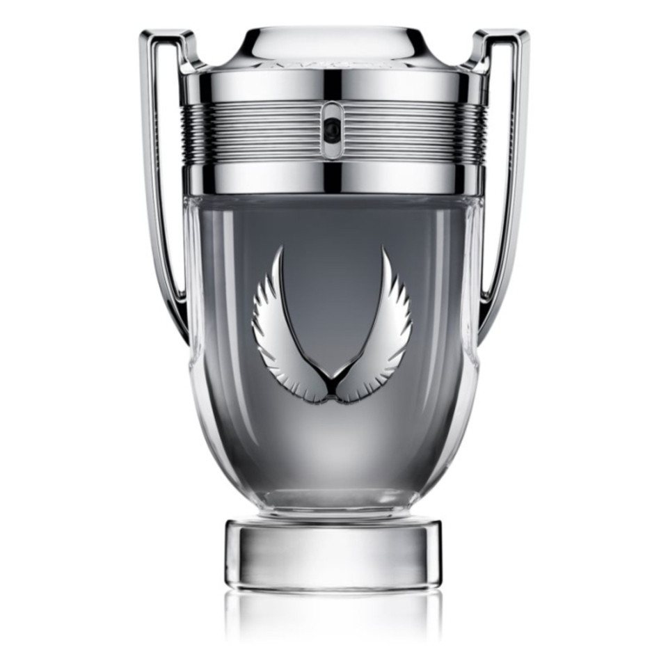 paco rabanne Eau de Parfum Invictus Platinum Herrenduft 100ml EDP, Silberner Pokal-Flakon, frische Energie, moderne Herrensignatur von paco rabanne