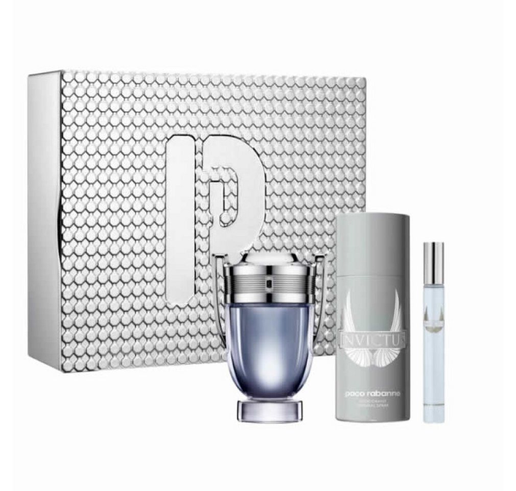 paco rabanne Eau de Toilette Invictus Eau De Toilette Spray 100ml Set 3 Artikel von paco rabanne